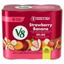 V8 Strawberry Banana 100% Fruit and Vegetable Juice, 8 fl oz Can (6 Pack) (EXP 09/04/26)