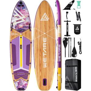 11'6"x35" Inflatable Paddle Board, 450lbs Extra Wide Stand Up Sup Board for Adults, Blow Up Paddleboard Kayak Non-Slip Stable Deck Boat for Yoga Fishing Surf