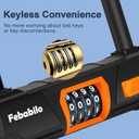 Bike Locks Heavy Duty Anti Theft, Combo Bike U Lock, 4-Digit Resettable Combination E-Bike Large U Shaped Lock for Electric Bike, Bicycle, Escooter, Motorcycle,Door