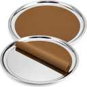 Lemonroad 2 Set Round Silver Mirror Serving Tray 19.69 Inches