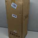 24" Tapered Tall Planters for Outdoor Plants with Tray&Shelf, Beige, 23.6"H x 10.2"W x 10.2"W