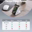 3 in 1 Charging Station, 25W Foldable Magnetic Fast Wireless Charger Stand for Apple Multiple Devices, Travel Charger for iPhone 17 16 15 14 13 12 Series Watch AirPods 4/3/2/Pro