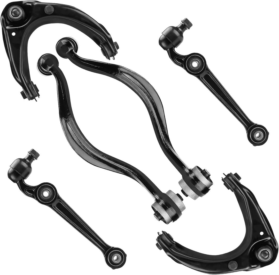 Front Rearward Forward Lower&Upper Control Arms w/Ball Joints for 2007-2012 Ford Fusion Lincoln MKZ Mercury Milan (6pc)