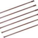 6 Pack Spring Tension Curtain Rod, 23.6-43.3 Inches Tension Rods Cupboard Bars Adjustable Spring Steel Tensions Rod Shower Rod Closet Rod (Wood Grain)