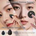 Makeup Brushes Set, Mlemle Professional 25 Pcs Makeup Kit, Include Foundation Powder Blush Concealers Eye shadows 21 Pcs Makeup Brushes and 2 Powder Puff, 2 Makeup Sponge(B01-Black)