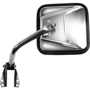 Fit System Passenger Side Mirror for Jeep CJ, Stainless Steel, Foldaway, Manual