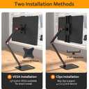 Vertical Portable Monitor Stand for 4-17.3 Inch Screen, Tablet Stand Holder for iPad,Kindle, VESA Mount Monitor Stands, Universal Expandable Display Base Height Adjustable Up to 15.5''