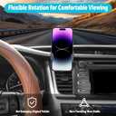 Car Phone Holder Fits for Toyota Highlander 2014-2019 Accessories,Thick Cases Friendly,Cell Phone Mount for 4.7-7 in Phones,360 Degree Rotation,Easy to Install