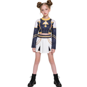 Demon Hunters Costume Coat Shirts Shorts Set For Girls Dance Outfit Sets For Movies Anime And Games 2-16 Years 140