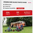 Koala Double Side Thin Glossy Photo Paper 8.5x11 Inches 120gsm 100 Sheets Compatible with Inkjet Printer and Dye Ink 32LB (8.5''X11'')