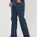 APUOR Men's Classic Relaxed Fit Flex Jeans Straight Loose fit Jeans (Blue)