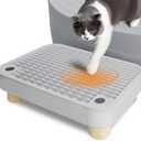 Self-Cleaning Litter Box Step  Removable Top, Waterproof & Non-Slip Kitty Litter Catcher Tray, Anti-Tracking Cat Litter Box Mat for Easy Cleaning and Floor Protection