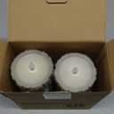 VEEKI Flameless Candles Lights, Set of 2 6"x3" Pine Bark Flickering LED Candles with Remote & Timer, Dimmable Pillar Candles Battery Operated, Real Wax Electric Candle for Christmas Winter Home Decor