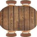 YSRTGUO Wood Texture Background Outdoor Waterproof Oval Fitted Tablecloth with Elastic Edge Design, Stain Resistant and Easy to Wipe Decorative Table Cover, Fits 42"x60" Oval Tables, Style220