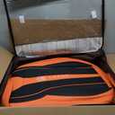 LGOSG Comfortable Leather Auto Car Seat Covers Front & Rear Seat Protector Fit Sedan SUV 5 Seats Full Set Universal Fit (Black Orange)
