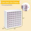 Krafetto 64 Grids Craft Paint Storage Organizer, Wall-mountable Paints Holder, Stackable Paint Bottle Rack Stand for 2oz Acrylic Craft Paints