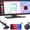 Avylet 9.26" Portable Carplay Screen for Car with Wireless Apple Car Play & Android Auto Touch Screen, OTA Upgrade, Backup Camera, Voice Control, GPS Navigation, Mirror Link, Bluetooth 5.0, FM, AUX