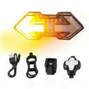 JINKEY Bike Turn Signals with Wireless Remote Control, Bright 120 Lumen LED Bicycle Tail Light Rear Bike Blinkers, USB Rechargeable, IPX5 Waterproof Safety Light for E-Bikes & Night Riding