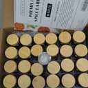 EDELHAUS Square Spice Jars with Bamboo Wooden Lid (Pack of 24) Spice Jars with Shaker Insert and 240 Labels - Bamboo Lid Glass Container for Spice Organisation [4.3 in  1.8 in]