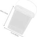 UPKOCH Thickened Square Ice Bucket Storage Container with Lid 3.14X3.14X2.83In Plastic Ice Cube Holder for Kitchen Freezer Food and Cream Storage (8X8CM, Transparent)