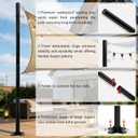 2 Pack 12 Ft Shade Sail Poles, Heavy Duty Metal Outdoor Support Post Kit, Rust-Resistant Shade Sail Support Poles, Adjustable Metal Sun Shade Poles for Patios, Courtyards, Backyards and Gardens, Black