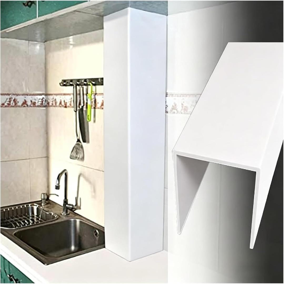 31.4x3.9x3.9in Pipe Coverings Enclosure U Shape Pipe Cover | Weatherproof Pipe Covers,U-Shaped Pipe Covers, Indoor and Outdoor Covers Suitable for Bathrooms and Kitchens