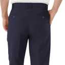 Men's Tall Classic Fit Flex Flat Front Dress Pants Formal Pants for Business & Office (Blue), Size 44W x 36L