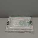 3 Pieces Rustic Wooden Serving Trays with Handles Farmhouse Food Serving Trays Vintage Wooden Food Trays Platters Nesting Decorative Trays for Coffee Table Party Kitchen Decoration