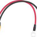 PNGKNYOCN XT60 to O Ring Terminal Cable,14AWG XT60 Male to O Ring Terminals Extension Power Cable for Solar Panel Kit and Battery Charge(0.3M/1FT)