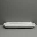 Wooden Dough Bowls DecorativeRustic Bread Long Bowls Decor Wood Tray, Hand Carved For Table Centerpiece Decor, Home Decor(20 * 6 * 2 inch white)