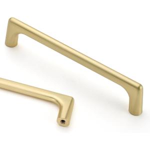 Asidrama 10 Pack 6.3 Inch(160mm) Brushed Gold Cabinet Pulls Cabinet Handles Cupboard Handles Kitchen Cabinet Hardware for Cupboard Drawer Pulls