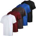 LeeHanTon Men's Athletic Running Crew T-Shirts,Wrinkle Free Tees for Man,Casual Fashion Short Sleeve Shirts,Assorted 5-Pack (XXL)