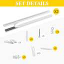 NICETOWN Door Curtain Include Self Adhesive Ceiling Wall Track, Thermal Insulated Sliding Curtain for Living Room, Small Window Covering for Kitchen Cabinet, 1 Panel, 25x40 inch, Grey