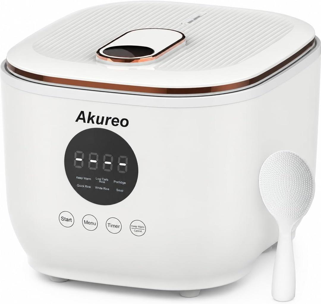 3L Healthy Low Carb Rice Cooker, Low Sugar Digital Steamer,Porridge,Soup,Quick Rice,White Rice,Stainless Steel Filter Basket，5 Cooking Functions,24H Timer & Auto Keep Warm