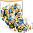 TCJJ Coffee Pod Holder With Bamboo Lid, Clear Acrylic Coffee Capsule Organizer For K Cup, 170 In Capacity, Can Be Placed On A Tabletop Or Mounted On A Wall, Compatible With Coffee Pod & Creamer