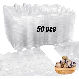 50 Pcs Quail Egg Cartons,12 Grids Small Egg Storage Holders,Quail Eggs Bulk Carton Trays for Small Eggs,Quail,Pheasant,Pigeon Eggs