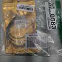 Aqdocvf 3 Pack Professional Guitar Patch Cables 6 Inch 1/4 TS Flat Ultra Thin Effect Guitar Pedal Patch Cables (RightAngle, Black) for Effect Pedal Instrument Cable, Maximize Pedalboard Space