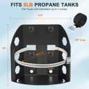 Propane Tank Holder for 5lb Tanks,Thickened Mount Bracket with 2 Straps and Protective Padding for Truck, Car, RV, Trailers, Camping, Fit 8 in Diameter Bottle