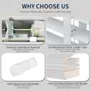 Wood Blinds for Indoor Window, White Real Wooden Blinds 38" WX60 H