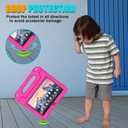DJ&RPPQ Kids Case for 10inch Tablet,(Compatible 13th/11th Genereation),Case for iPad (A16) 11th Generation 11 Inch 2025 for iPad Shockproof Kid-Proof Cover with Protector Handle Stand Pink