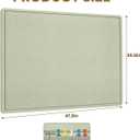 Large Cork Bulletin Board 48" x 36", Felt Pin Board, Sage Green