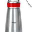 Whipped Cream Dispenser Professional Whip Cream Canister Whipped Cream Maker with 3 Decorating Stainless Nozzles - N2o Chargers (Not Included) (Steel)
