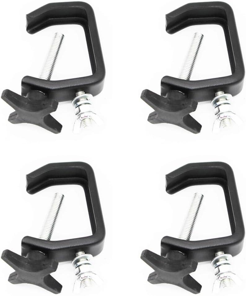 C Clamp Hook Black 1-2" Truss Clamp Mounting CLP-03 Standard C Clamps 44 LBS20KG,4PCS Stage Lighting Clamps