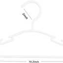 100 Pack White Baby Nursery Closet Hangers, Non-Slip Laundry Infant Pant Hanger for Newborn Clothes Gift, Ultra-Thin Plastic Hanger for Girl Boy Toddler Kid