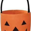 Halloween Trick or Treat Baskets Halloween Fall Pumpkin Buckets Candy Tote Gift Bags for Kids Decorations Party Favors Supplies
