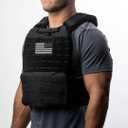 PETAC GEAR Weighted Vest For Men Workout Adjustable Strength Training Vests for Workouts Running Endurance Women Gym Fitness Weight Clothing, Black
