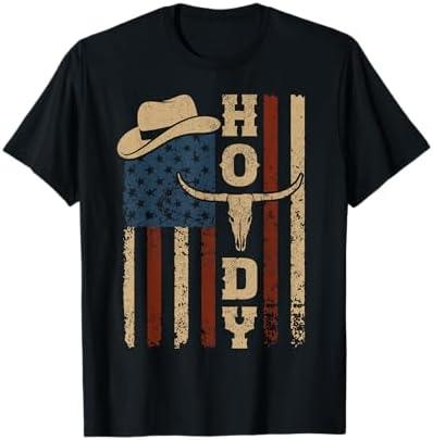 Western Country Men Teen Boy Kid Rodeo Southern Cowboy Howdy T-Shirt, L