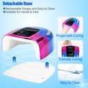 UV LED Nail Lamp Cordless,128W Portable Rechargeable UV Light for Gel Nails, Professional Gel Light Dryer with 3Timers Auto Sensor Nail Machine Curing Lamp for Salon & Home