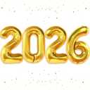 Katchon, Giant Gold 2026 Balloons - 42Inch | New Year Balloons | 2026 Balloon Numbers | Gold Balloon for New Years Decorations 2026 | NYE Decorations | New Years Eve Party Supplies 2026