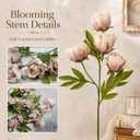 8 Pcs Faux Peony Stems Flowers Vintage Real Look Artificial Silk Flowers, Bulk Fake Peonies Branches for Vase Filler DIY Bouquet Wedding Centerpiece Bridal Shower Gifts Home Decor (Brownish)
